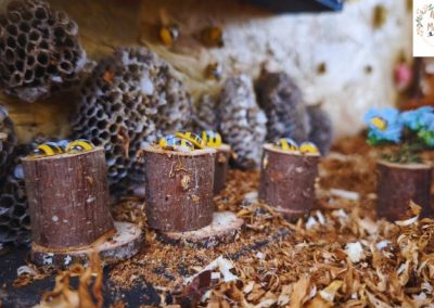 Observando a los personajes mágicos de la aldea