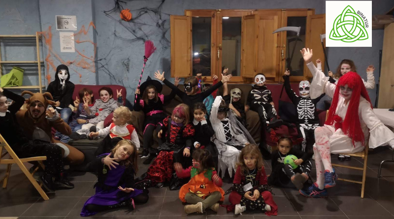 Halloween rural con niños en León